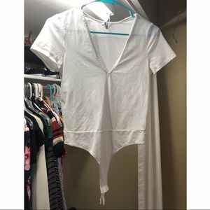 Short Sleeve White Toni Bodysuit